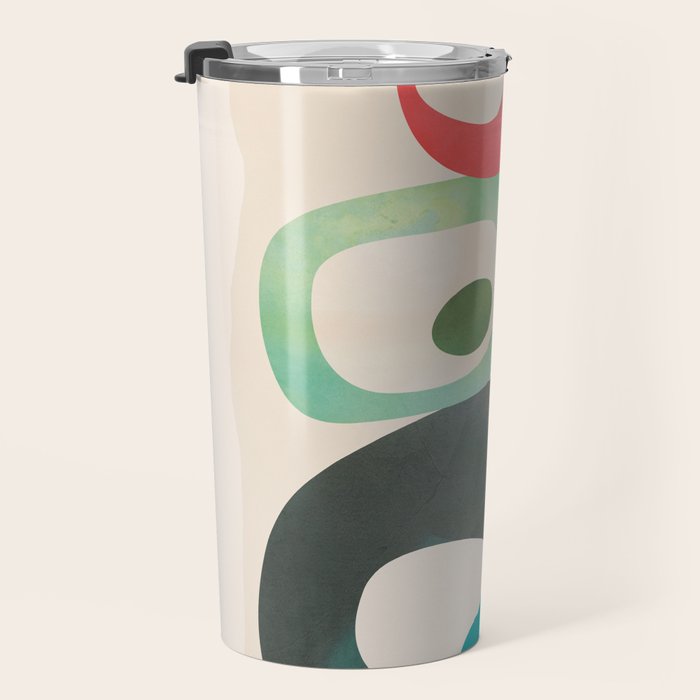 Mid-Century Modern Abstract Art 05 Travel Mug Gallery Image 3