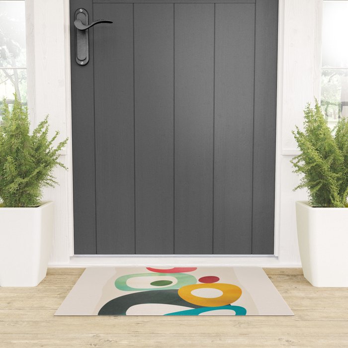 Mid-Century Modern Abstract Art 05 Welcome Mat Gallery Image 3
