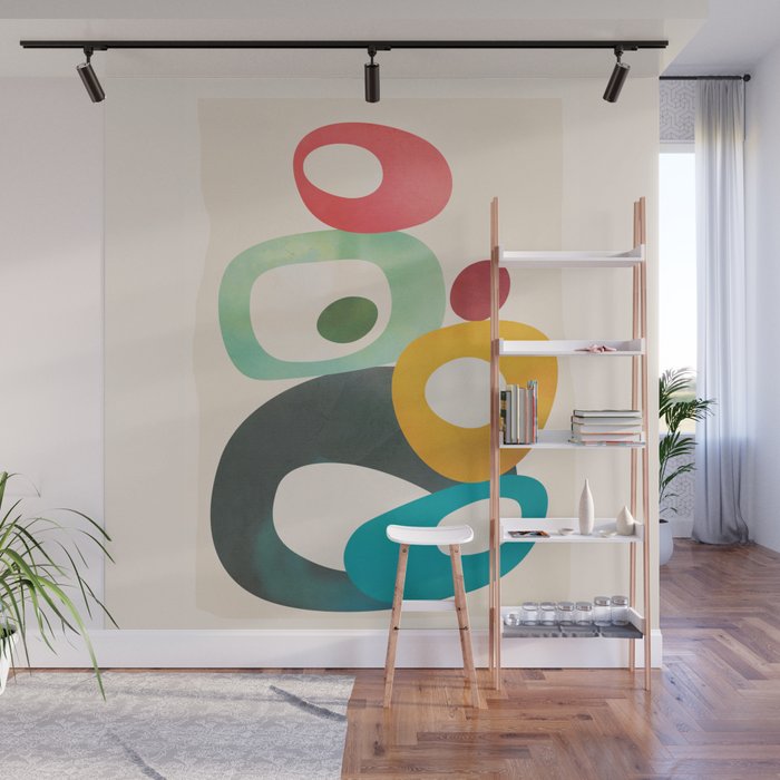 Mid-Century Modern Abstract Art 05 Wall Mural Gallery Image 1