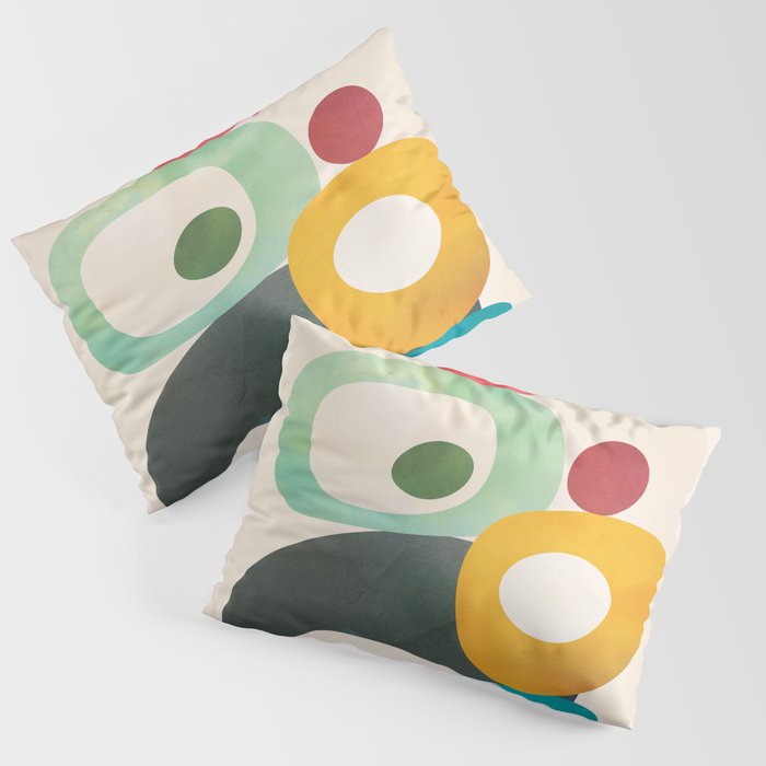 Mid-Century Modern Abstract Art 05 Pillow Sham Gallery Image 1