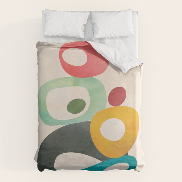 Mid-Century Modern Abstract Art 05 Duvet Cover Gallery Image 1