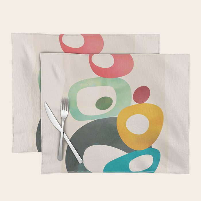 Mid-Century Modern Abstract Art 05 Placemat Gallery Image 1