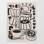 Bonjour Coffee In Black Poster Gallery Image 4