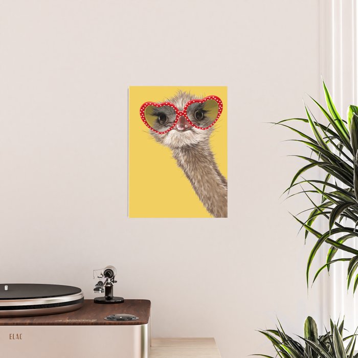 Fashion Hipster Ostrich in Yellow Poster Gallery Image 2