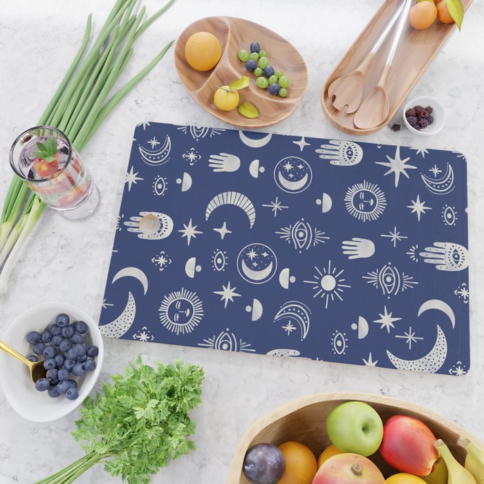 Mystic symbols in the dark sky Cutting Board Gallery Image 2