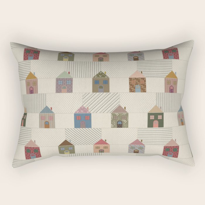 Granny's Village Rectangular Pillow Gallery Image 2
