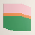 Color Block Striped Solid Pink Green Orange Wrapping Paper Gallery Image 3