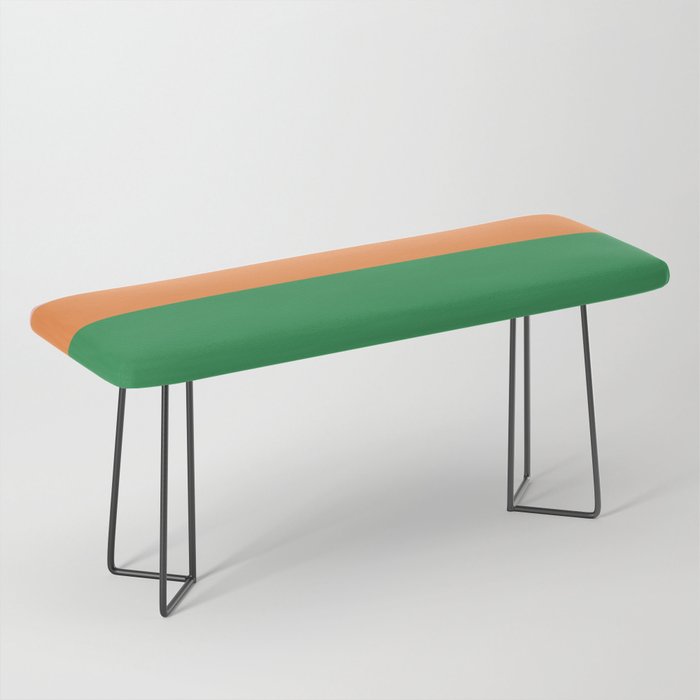Color Block Striped Solid Pink Green Orange Bench Gallery Image 1
