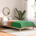 Color Block Striped Solid Pink Green Orange Comforter Gallery Image 2
