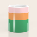 Color Block Striped Solid Pink Green Orange Coffee Mug Gallery Image 4