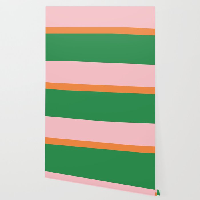 Color Block Striped Solid Pink Green Orange Wallpaper Gallery Image 2