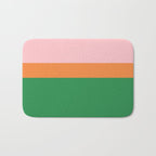 Color Block Striped Solid Pink Green Orange Bath Mat Gallery Image 1