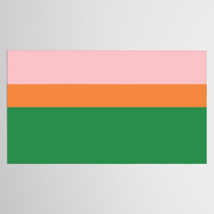 Color Block Striped Solid Pink Green Orange Tablecloth Gallery Image 2