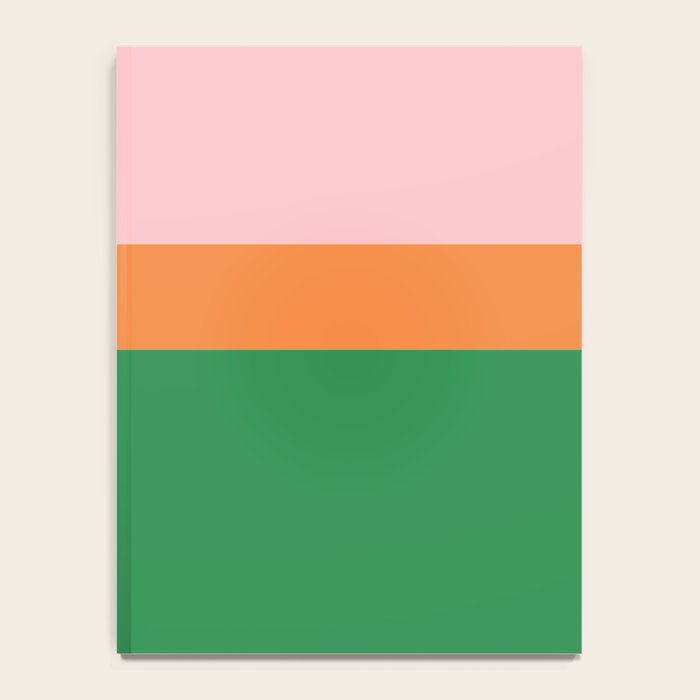 Color Block Striped Solid Pink Green Orange Notebook Gallery Image 4