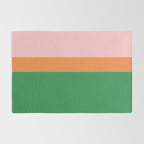 Color Block Striped Solid Pink Green Orange Rug Gallery Image 2