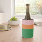 Color Block Striped Solid Pink Green Orange Wine Chiller Gallery Image 4