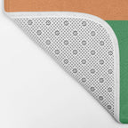 Color Block Striped Solid Pink Green Orange Bath Mat Gallery Image 2