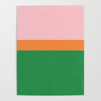 Color Block Striped Solid Pink Green Orange Poster Gallery Image 4
