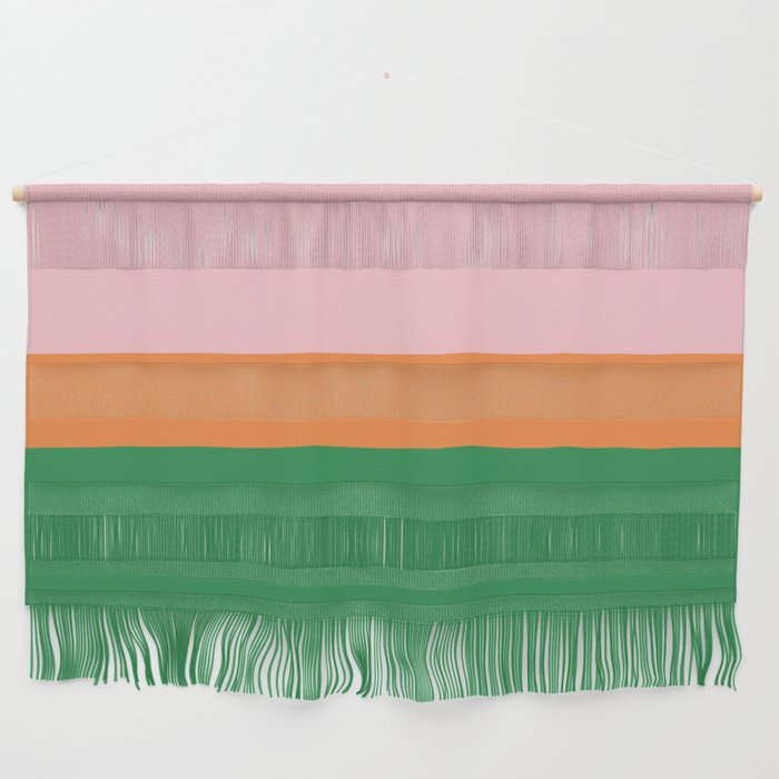 Color Block Striped Solid Pink Green Orange Wall Hanging Gallery Image 1