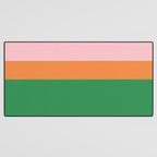 Color Block Striped Solid Pink Green Orange Desk Mat Gallery Image 3