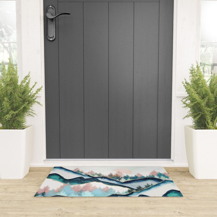 Winter Forest Welcome Mat Gallery Image 3