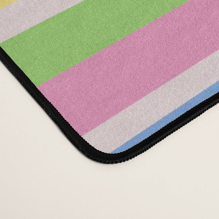 Summer Stripes Spring Green Pastel Multicolor Pattern Desk Mat Gallery Image 4