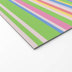 Summer Stripes Spring Green Pastel Multicolor Pattern Welcome Mat Gallery Image 2