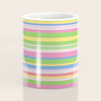 Summer Stripes Spring Green Pastel Multicolor Pattern Coffee Mug Gallery Image 4