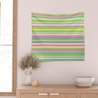 Summer Stripes Spring Green Pastel Multicolor Pattern Wall Tapestry Gallery Image 2