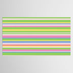 Summer Stripes Spring Green Pastel Multicolor Pattern Tablecloth Gallery Image 2