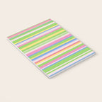 Summer Stripes Spring Green Pastel Multicolor Pattern Notebook Gallery Image 3