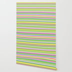 Summer Stripes Spring Green Pastel Multicolor Pattern Wallpaper Gallery Image 2