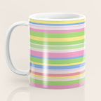 Summer Stripes Spring Green Pastel Multicolor Pattern Coffee Mug Gallery Image 3