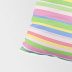 Summer Stripes Spring Green Pastel Multicolor Pattern Pillow Sham Gallery Image 4