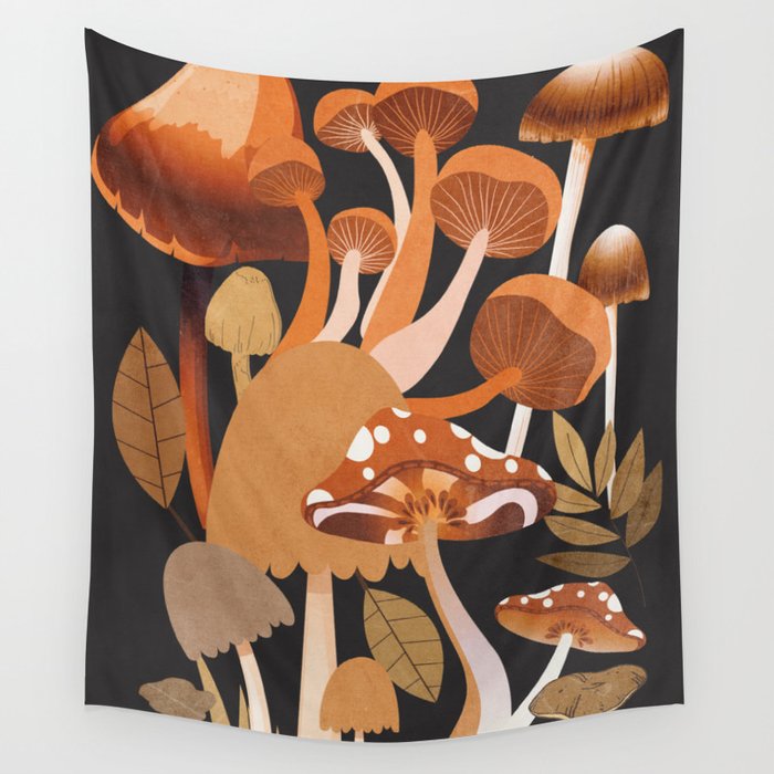 Mushrooms 1 Wall Tapestry Gallery Image 4