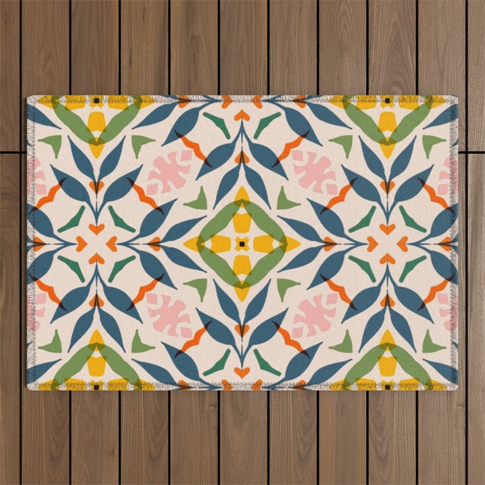 Scandi garden Outdoor Rug Gallery Image 1