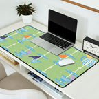Garden Bird feeding may green Desk Mat Gallery Image 2
