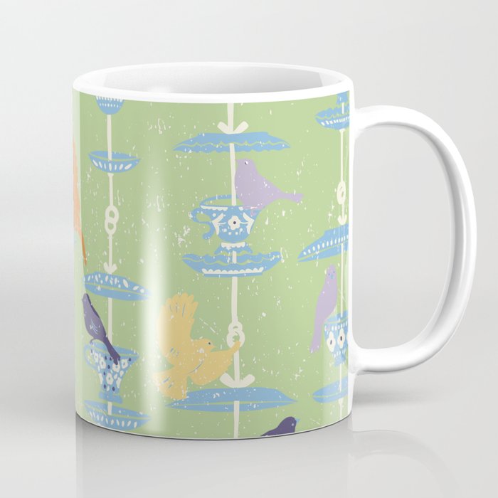 Garden Bird feeding may green Coffee Mug Gallery Image 1