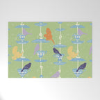 Garden Bird feeding may green Welcome Mat Gallery Image 1