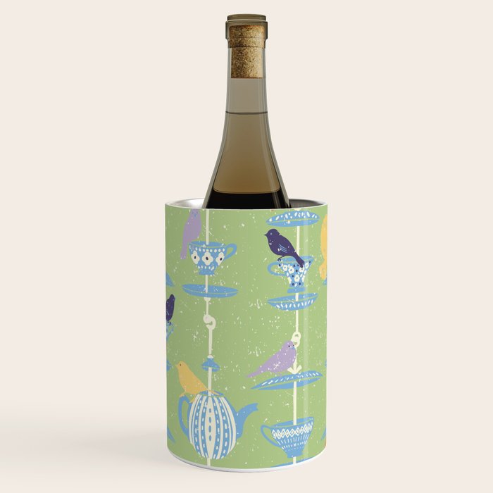 Garden Bird feeding may green Wine Chiller Gallery Image 1