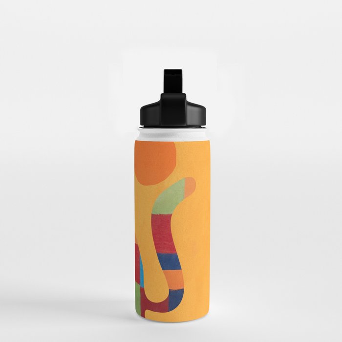 Squares Cat Water Bottle Gallery Image 2