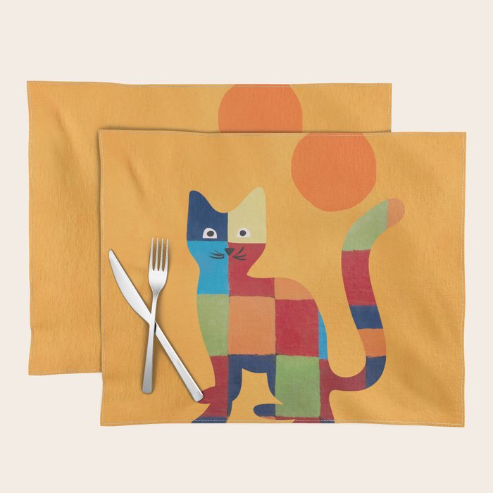 Squares Cat Placemat Gallery Image 1