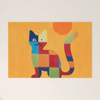 Squares Cat Welcome Mat Gallery Image 1