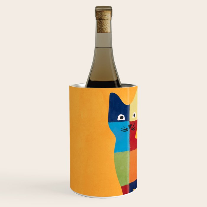 Squares Cat Wine Chiller Gallery Image 2