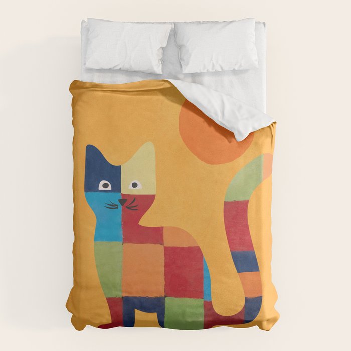 Squares Cat Duvet Cover Gallery Image 6