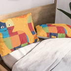 Squares Cat Pillow Sham Gallery Image 2
