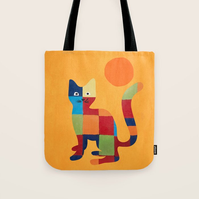 Squares Cat Tote Bag Gallery Image 1