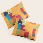 Squares Cat Pillow Sham Gallery Image 3