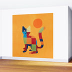 Squares Cat Wall Mural Gallery Image 2