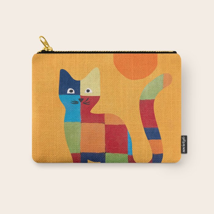 Squares Cat Carry All Pouch Gallery Image 1
